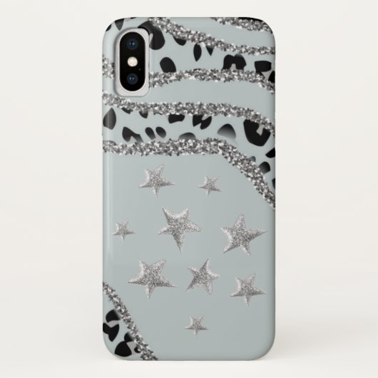 Funda para iPhone / iPad plateada con  leopardo Case-Mate iPhoneケース (裏面)