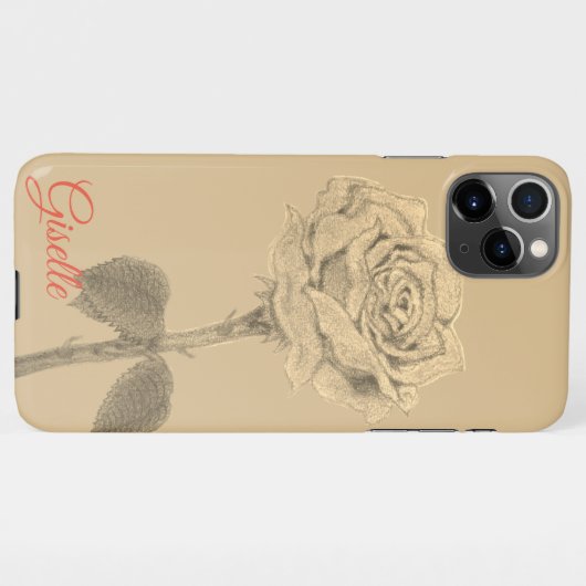 Funda Para iPhone rose iPhoneケース (裏面横)