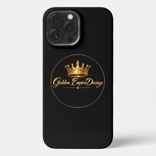 funda para móvil negro y dorado iPhoneケース (裏面)