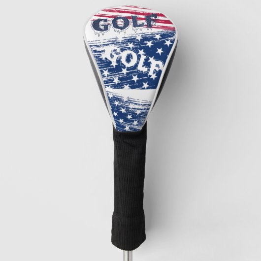 Funda para palo de golf con bandera Estados Unidos ゴルフヘッドカバー (正面)