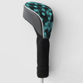 Funda para palo de golf turquesa con negro ゴルフヘッドカバー (アングル)