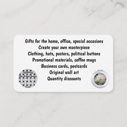 Fundarosaの名刺 名刺 (裏面)