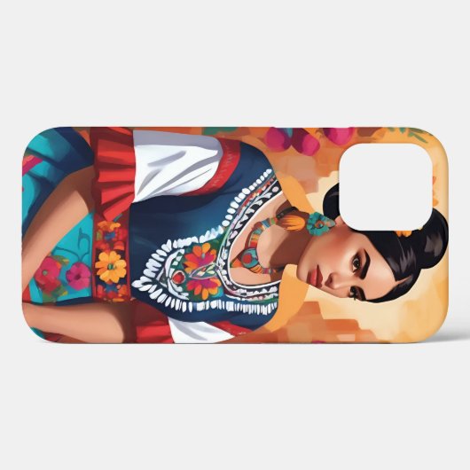 Fundas para iPhone 12 motivo mujer mexicana Case-Mate iPhoneケース (裏面 (横))