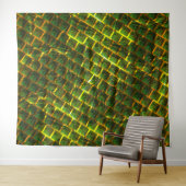 Fundo com imagem verde sob grade douradaって？ タペストリー (インサイチュ(横))