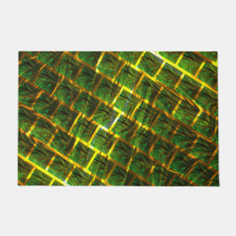 Fundo com imagem verde sob grade douradaって？ ドアマット