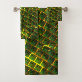 Fundo com imagem verde sob grade douradaって？ バスタオルセット