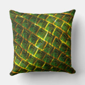 Fundo com imagem verde sob grade douradaって？ヴェルソ… クッション (裏面)