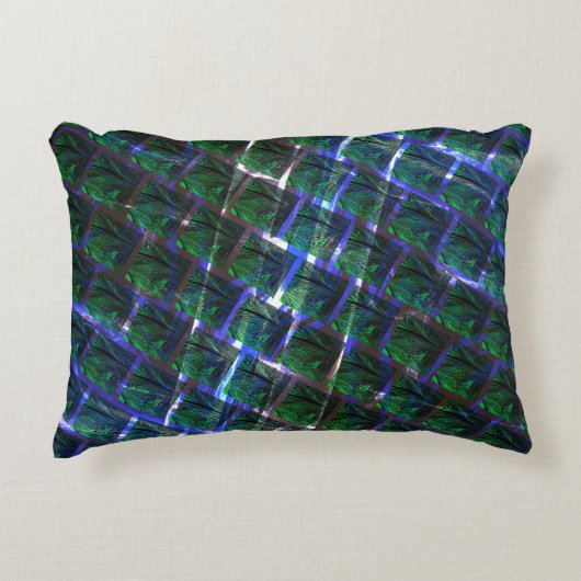 Fundo com imagem verde sob grade escuraって？ アクセントクッション (正面)