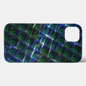 Fundo com imagem verde sob grade escuraって？ Case-Mate iPhoneケース (裏面 (横))