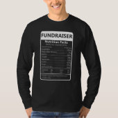 Fundraiser Nutrition Facts Sarcastic Graphic Tシャツ (正面)