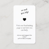 Fundraising | Charity Event Donate Now Design 名刺 (裏面)