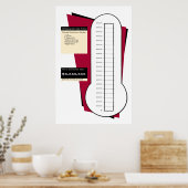 Fundraising Thermometer in Red - 20セクション ポスター (キッチン)