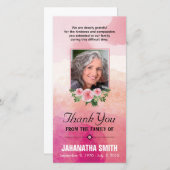 Funeraは写真カード感謝していしています サンキューカード (正面/裏面)