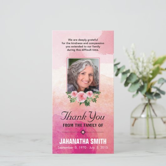 Funeraは写真カード感謝していしています サンキューカード (スタンド正面)