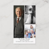 Funeral 3 Photo Sympathy Memorial Prayer 名刺 (正面)