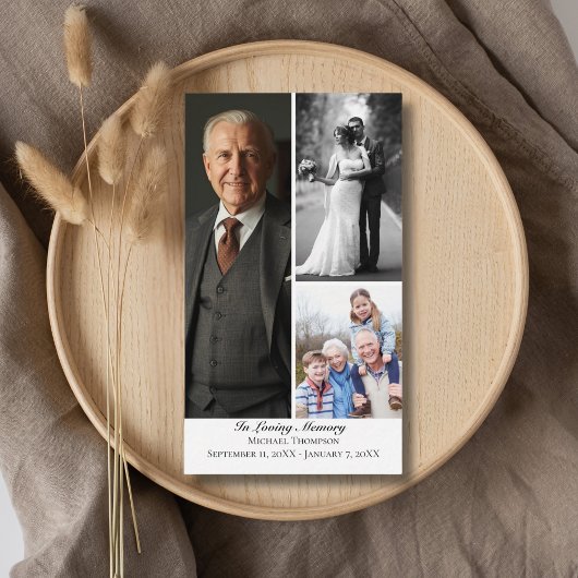 Funeral 3 Photo Sympathy Memorial Prayer 名刺