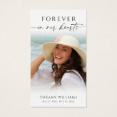 Funeral Beach Photo Sympathy Prayer Card (正面)