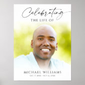 Funeral Celebrating Life of Photo Welcome Sign ポスター (正面)