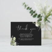 Funeral Celebration Of Life Greenery Floral サンキューカード (スタンド正面)