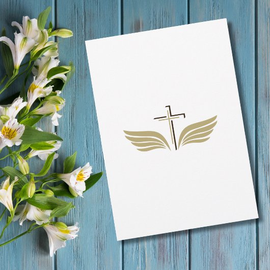 Funeral Celebration of Life Memorial Airplane Blue 招待状