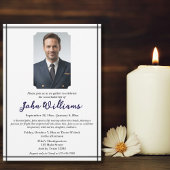 Funeral Celebration of Life Memorial Photo Modern 招待状