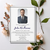 Funeral Celebration of Life Memorial Photo Modern 招待状