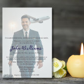 Funeral Celebration of Life Memorial Photo,Pilot 招待状