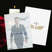 Funeral Celebration of Life Memorial Photo,Pilot 招待状