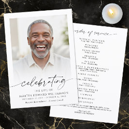 Funeral Celebration of Life Order of Service Photo プログラム