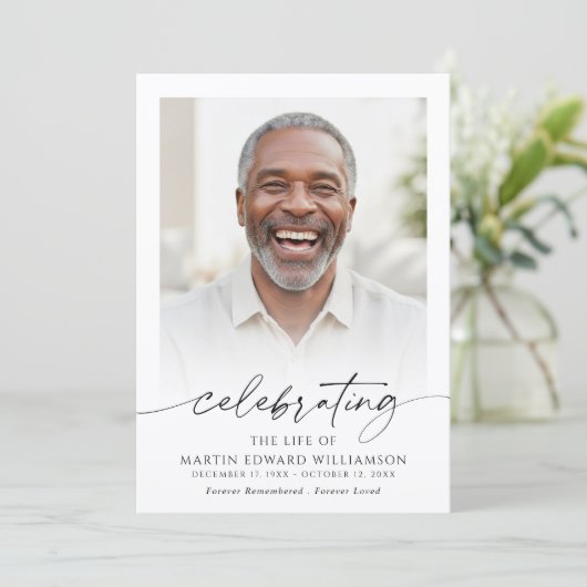 Funeral Celebration of Life Order of Service Photo プログラム (スタンド正面)