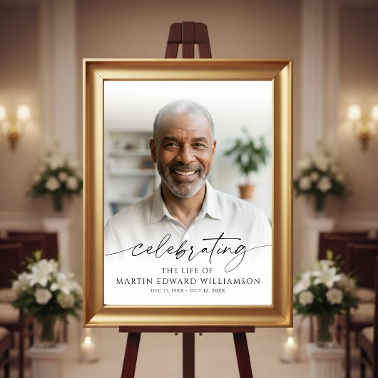 Funeral Celebration of Life Photo Memorial ポスター