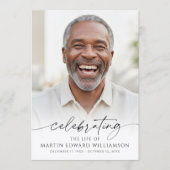 Funeral Celebration of Life Photo Order of Service プログラム (正面)