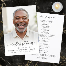 Funeral Celebration of Life Photo Order of Service プログラム