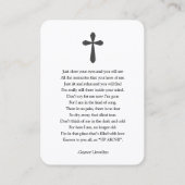 Funeral Celebration of Life Photo Prayer Card 名刺 (裏面)