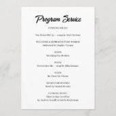 Funeral Celebration of Life Service Design プログラム (裏面)