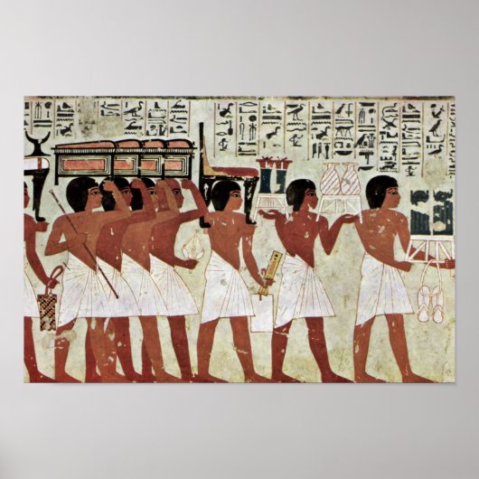 Funeral Details By Maler Der Grabkammer Des Ramose ポスター (正面)