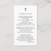 Funeral Forever Hearts Photo Cross Prayer Card 名刺 (裏面)