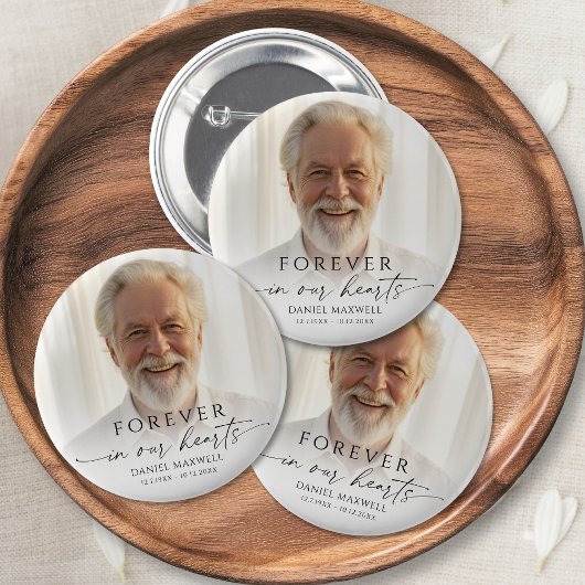 Funeral Forever in Our Hearts Photo Memorial 缶バッジ