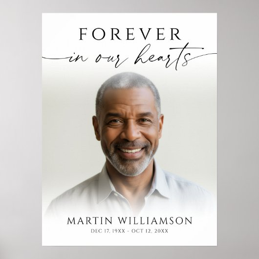 Funeral Forever In Our Hearts Photo Modern Script ポスター (正面)