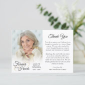 Funeral Forever In Our Hearts Photo Thank You サンキューカード (スタンド正面)