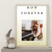 Funeral Golden Gradient Photo Whimsical Script 箔ポスター