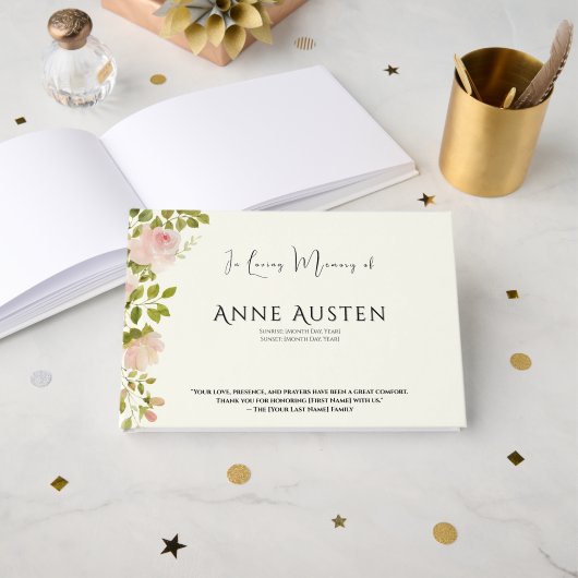 Funeral Guest Book ゲストブック (正面見開き)