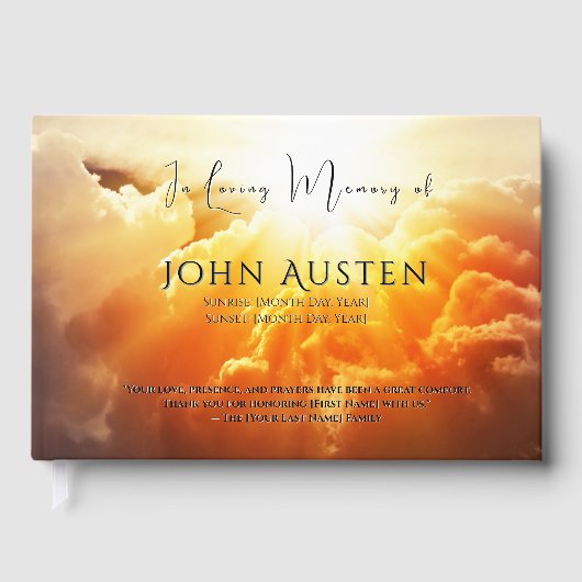 Funeral Guest Book ゲストブック (正面)