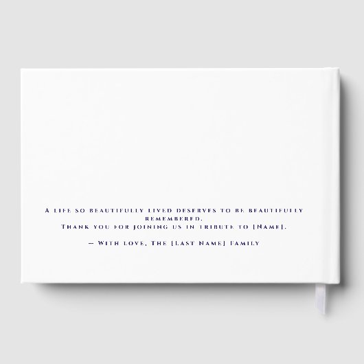 Funeral Guest Book ゲストブック (裏面)