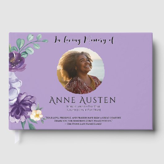 Funeral Guest Book - Editable  ゲストブック (正面)