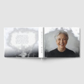 Funeral Guestbook Silver Clouds Foil Guestbook ゲストブック (全面)