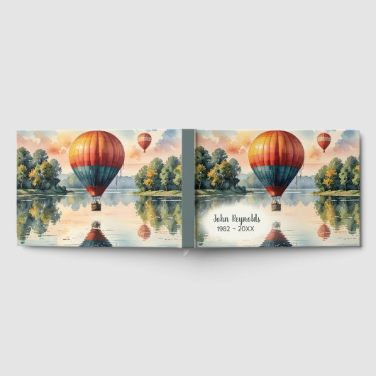 Funeral Hot Air Balloons with Water Reflection ゲストブック (全面)