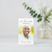Funeral In Loving Memor Photo Prayer Card 名刺 (スタンド正面)
