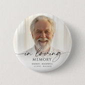 Funeral In Loving Memory Photo Memorial 缶バッジ (正面)