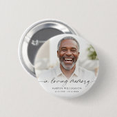 Funeral In Loving Memory Photo Memorial 缶バッジ (正面&裏面)